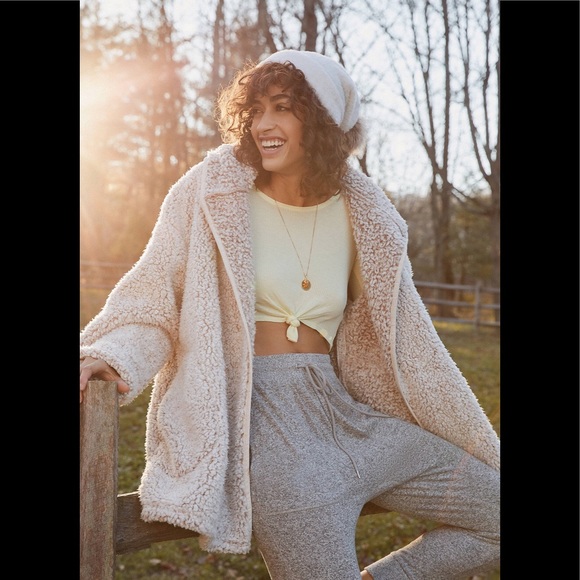 uo shaila oversized fuzzy jacket